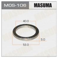 Кольцо уплотнительное глушителя 40х53 уп. 20шт MASUMA 9V6 L2ZO 1422883845 MOS-106