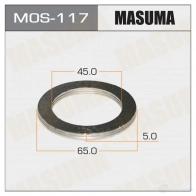Кольцо уплотнительное глушителя 45х65 уп. 20шт MASUMA 1422883852 23GJQ15 MOS117 KO S9O6W