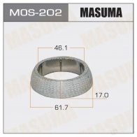 Кольцо уплотнительное глушителя 46.1x61.7x17 MASUMA MOS-202 1422883836 CIV VST
