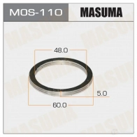 Кольцо уплотнительное глушителя 48х60 уп. 20шт MASUMA TD1 H7 1422883806 MOS-110