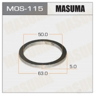 Кольцо уплотнительное глушителя 50х63 уп. 20шт MASUMA Toyota Altezza (GXE10) 1 1998 – 2005 MOS-115 54Y9 VC