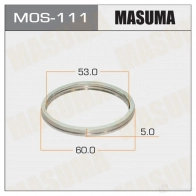 Кольцо уплотнительное глушителя 53х60 уп. 20шт MASUMA 1422883854 MOS111 85 R8H7 FQ4BEBD