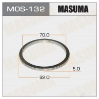 Кольцо уплотнительное глушителя 70х82 уп. 20шт MASUMA VBX LB 1422883813 MOS-132