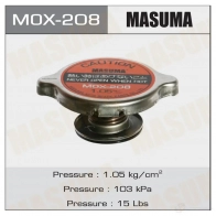 Крышка радиатора 1.05 kg/cm2 MASUMA 1422878769 MOX-208 KT7U T0P