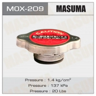 Крышка радиатора 1.4 kg/cm2 MASUMA MOX-209 Nissan Murano (Z51) 2 Кроссовер 2.5 dCi 4x4 190 л.с. 2010 – 2014 0KAX YI