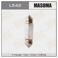 Лампа Festoon C10W (SV8,5, T10x37) 12V 10W MASUMA 1422883762 VB MLY L542