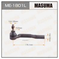 Наконечник рулевой MASUMA ME-1801L Mazda 2 (DE) 3 Хэтчбек 1.5 103 л.с. 2007 – 2015 SYW 8Q 4560116683765