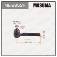 Наконечник рулевой MASUMA 4560116680757 UU4 4K ME-2953R 1422882623