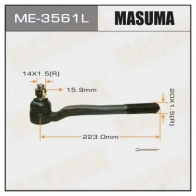 Наконечник рулевой MASUMA XD WZM 2000999810121 ME-3561L 1422882477