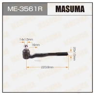 Наконечник рулевой MASUMA ME-3561R 2000999810107 PQZF KA 1422882476