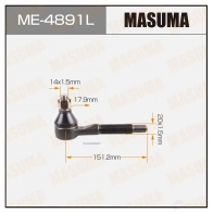 Наконечник рулевой MASUMA ME-4891L ZR N7Y 2000999814952 1422882729