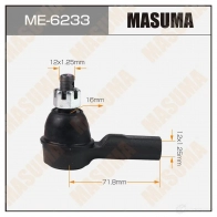 Наконечник рулевой MASUMA 8FD7J 6 1439698053 ME-6233