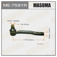 Наконечник рулевой MASUMA ME-7591R 1422882558 4560116680887 271RB Q