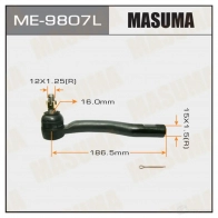 Наконечник рулевой MASUMA 1422882545 ME-9807L 4560116681853 6P4VWV K