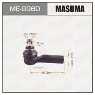 Наконечник рулевой MASUMA ME-9960 1422882513 0G2KN U 4560116681457