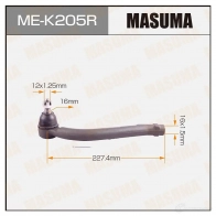 Наконечник рулевой MASUMA ME-K205R Hyundai Santa Fe (CM) 2 Кроссовер 2.0 CRDi 150 л.с. 2010 – 2012 36QKD NL 4560116683512