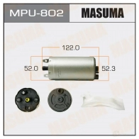 Насос топливный 100L/h, 3kg/cm2 сетка MPU-001 MASUMA 1422884603 B 6KCV MPU-802