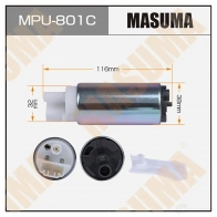 Насос топливный 100L/h, 3kg/cm2 сетка MPU-001, графитовый коллектор MASUMA Mazda 5 (CR) 2 Минивэн 2.0 146 л.с. 2005 – 2010 MPU-801C GZYWE V