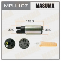 Насос топливный 100L/h, 3kg/cm2 сетка MPU-002 MASUMA MPU-107 Toyota Yaris (XP10) 1 Хэтчбек 1.5 (NCP13) 106 л.с. 2001 – 2005 ZVUW T5