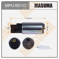 Насос топливный 100L/h, 3kg/cm2 сетка MPU-002, графитовый коллектор MASUMA MPU-501C 1439698597 KJHPV 8