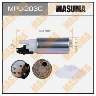 Насос топливный 100L/h, 3kg/cm2 сетка MPU-025, графитовый коллектор MASUMA 1439698586 MPU-203C 6XR A2U