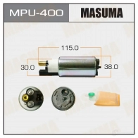 Насос топливный 100L/h, 3kg/cm2 сетка MPU-040 MASUMA MPU-400 Mazda 2 (DE) 3 Хэтчбек 1.3 86 л.с. 2007 – 2015 5J IBTB