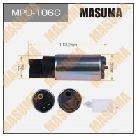 Насос топливный 100L/h, 3kg/cm2 сетка MPU-040, графитовый коллектор MASUMA 1439698572 MPU-106C CKQ TAU