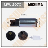 Насос топливный 100L/h, 3kg/cm2 сетка MPU-040, графитовый коллектор MASUMA Z 3TEKZ MPU-207C 1439698589