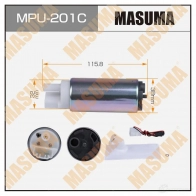 Насос топливный 100L/h, 3kg/cm2, графитовый коллектор MASUMA SO AS0CL Subaru Legacy (BR, BM) 5 2009 – 2014 MPU-201C