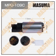 Насос топливный 100L/h, 3kg/cm2, сетка MPU-040, графитовый коллектор MASUMA 1439698574 MPU-109C A 16MUC
