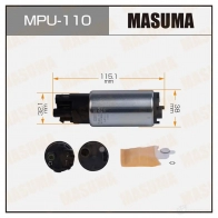 Насос топливный 100L/h, 4.0kg/cm2 MASUMA MPU-110 1439698575 X P05T