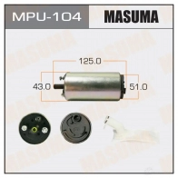 Насос топливный 110L/h, 3kg/cm2 MASUMA 1422884646 MPU-104 918HIP P