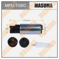 Насос топливный 120L/h, 3kg/cm2, сетка MPU-002, графитовый коллектор MASUMA 1439698570 IAUM IW MPU-102C