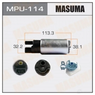 Насос топливный 145L/h, 3kg/cm2 сетка MPU-041 MASUMA 1422884598 MPU-114 52 KLSP