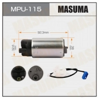 Насос топливный 85L/h, 4.0kg/cm2 MASUMA 1439698580 MPU-115 EZO4 8PC