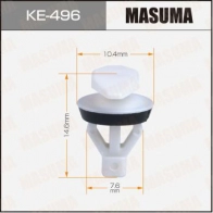 Клипса пластиковая MASUMA KE-496 2QM 7M 1440255290