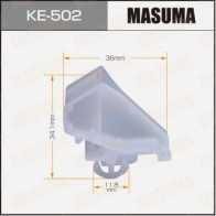 Клипса пластиковая MASUMA NS53 1MM KE-502 1440255296