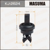 Клипса пластиковая MASUMA 1440255309 KJ-2624 IV C16E