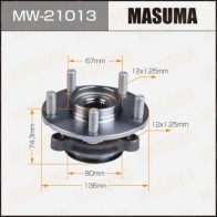 Ступичный узел MASUMA 6XBS M 1440255585 MW-21013