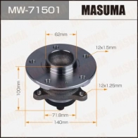Ступичный узел MASUMA 1E2 VMU 1440255615 MW-71501