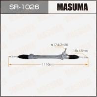 Рейка рулевая (левый руль) MASUMA SR-1026 HXWX D 1440255749