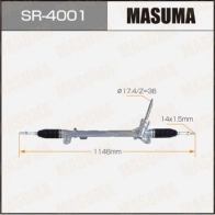 Рейка рулевая (левый руль) MASUMA F6 H613 SR-4001 1440255763