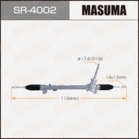 Рейка рулевая (левый руль) MASUMA 90 3C5J SR-4002 1440255764