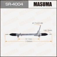 Рейка рулевая (левый руль) MASUMA J6C7 A9 1440255766 SR-4004