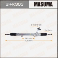 Рейка рулевая (левый руль) MASUMA YR81 8U 1440255783 SR-K303