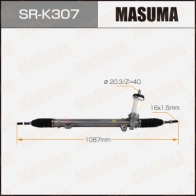 Рейка рулевая (левый руль) MASUMA 5H LOIN6 SR-K307 1440255787