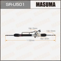 Рейка рулевая (левый руль, ГУР) MASUMA SR-U501 1440255793 IOLW M