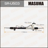 Рейка рулевая (левый руль, ГУР) MASUMA 1440255795 SR-U503 9 FV9S