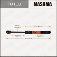 Упор газовый багажника MASUMA T8100 G17L C 1440255796