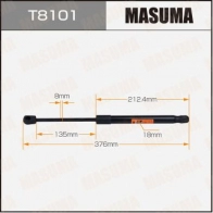 Упор газовый багажника MASUMA P6 LIC T8101 1440255797